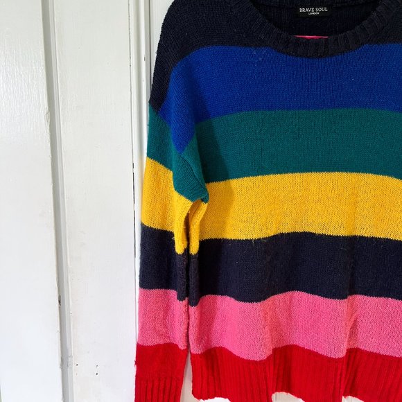 rainbow-striped knit sweater - Picture 4 of 7